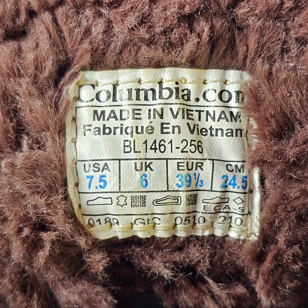 Columbia Techlite Brown Suede Faux Fur Lace Up Winter Boots‎ Womens 7.5